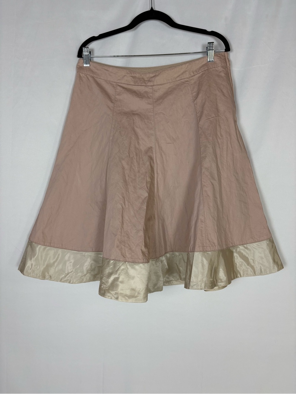 H&M Blush Pink Circle Skirt with Cream Hem